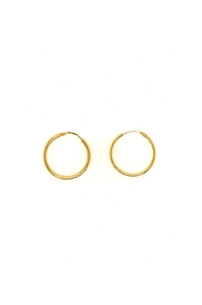 AW22 Small Wire Gold Plate Hoops - The Mercantile London