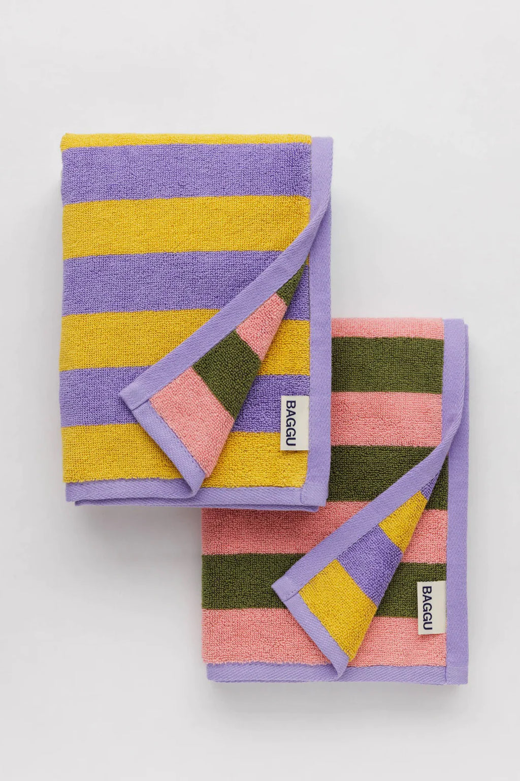 Baggu Sunset Quilt Stripe Hand Towels - The Mercantile London