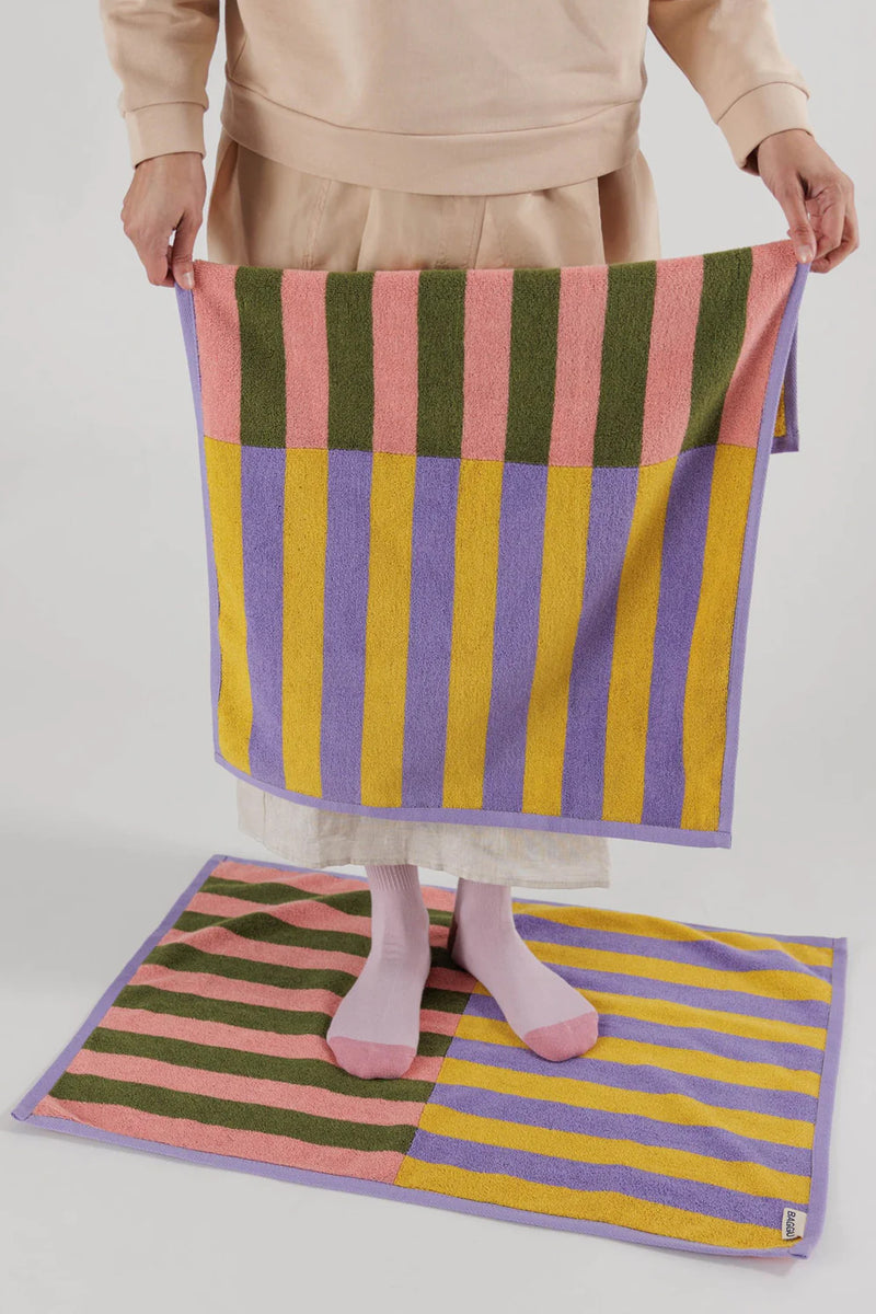 Baggu Sunset Quilt Stripe Hand Towels - The Mercantile London