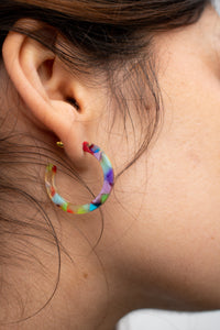 B.M.L Isla Resin Hoop Multi Earrings - The Mercantile London