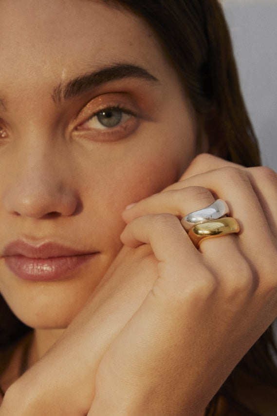 Shyla Rocco Ring in Silver - The Mercantile London