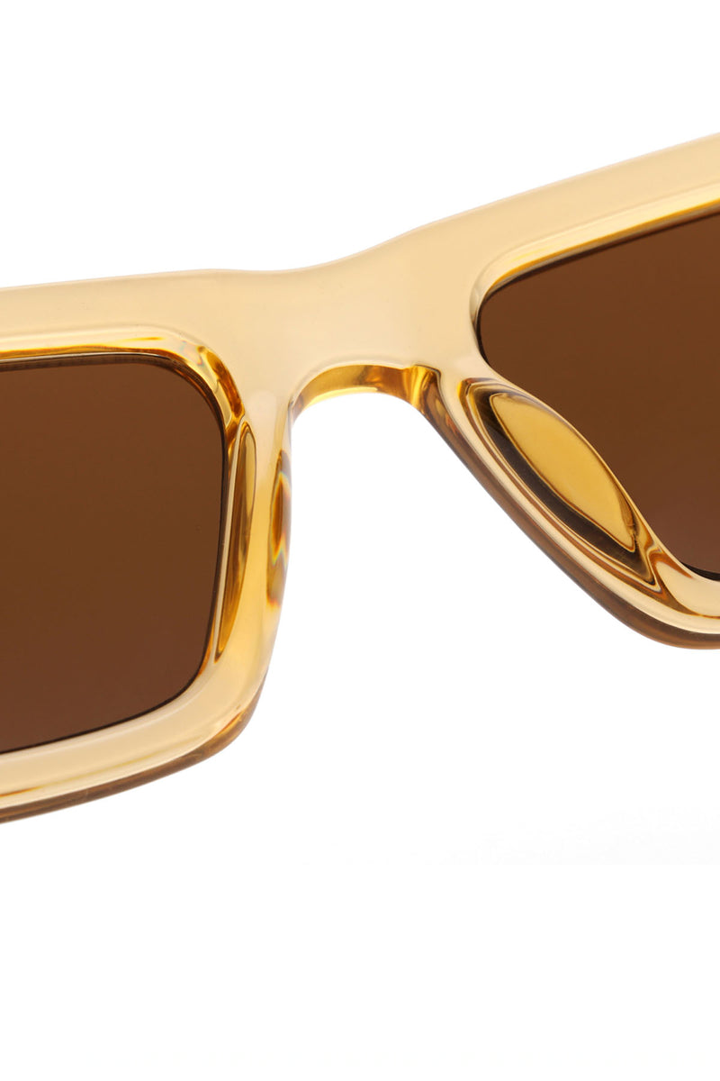 A Kjaerbede Fame Yellow Transparent Sunglasses - The Mercantile London